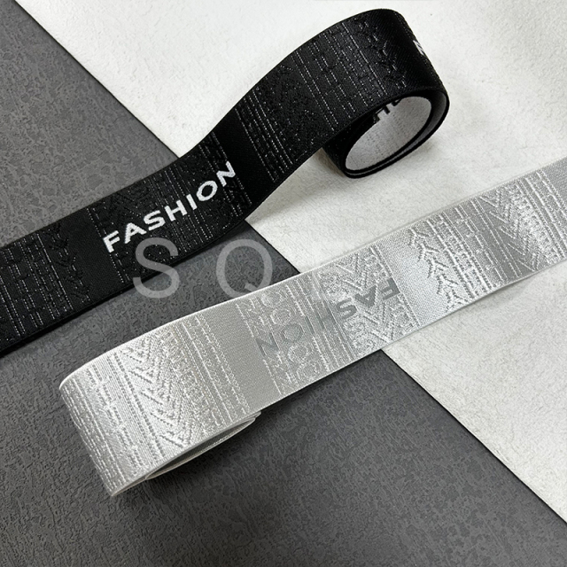 Manufacturers spot lettering jacquard elastic belt polyamide light silk lettering belt lettering embossed belt
