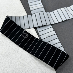Black and white twill elastic elastic polyester high elastic wholesale clothing luggage accessories