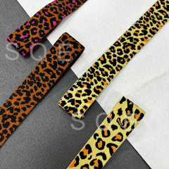 Factory direct leopard print elastic clothing fashion waistband jacquard elastic leopard print elastic