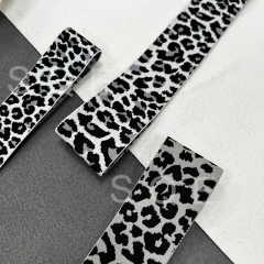 Factory direct sales leopard print zebra print camouflage jacquard elastic waistband color waistband skirt underwear elastic band