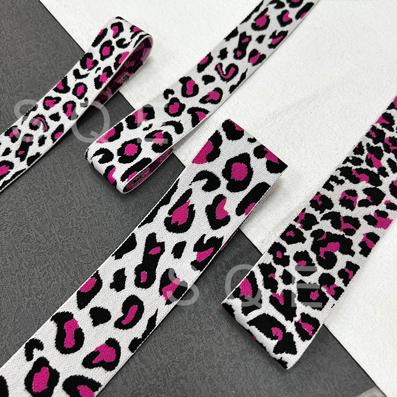 Factory direct sales leopard print zebra print camouflage jacquard elastic waistband color waistband skirt underwear elastic band