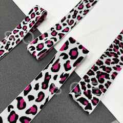 Factory direct sales leopard print zebra print camouflage jacquard elastic waistband color waistband skirt underwear elastic band