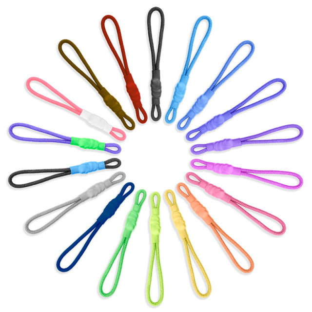 Environmental protection zipper head tail rope clothing plastic zipper head bag handbag Rope pulling loop rope