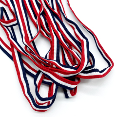High quality Customization Fashion Ribbon for Tailor diy hat ornament stripe intercolor knit printed Logo ribbon