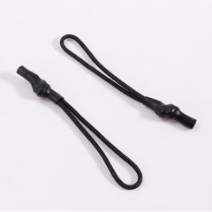 Black heat shrink tube pull head rope injection molding pull tail rope bags clothing rope sleeve lanyard wholesale