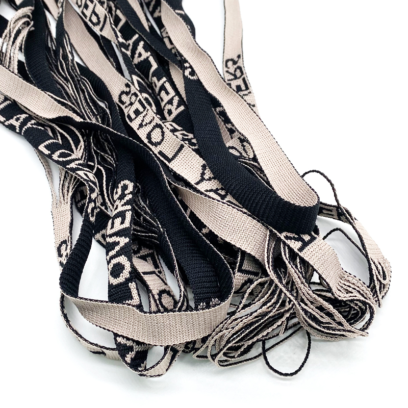 Manufacturers new jacquard wave fringe tassel rope mercerized cotton woven casual pants drawstring hoodie hat rope