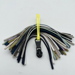 Zipper head pull rope double head silicone dip pull tail rope drop plastic pull head men's coat accessories wholesale