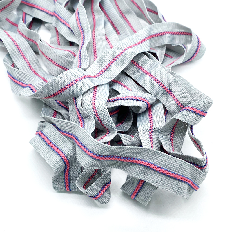 Bone ribbon knitting ribbon striped intercolored ribbon Elastic ribbon Clothing pants luggage clothing accessories belt