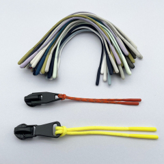 Zipper head pull rope double head silicone dip pull tail rope drop plastic pull head men's coat accessories wholesale