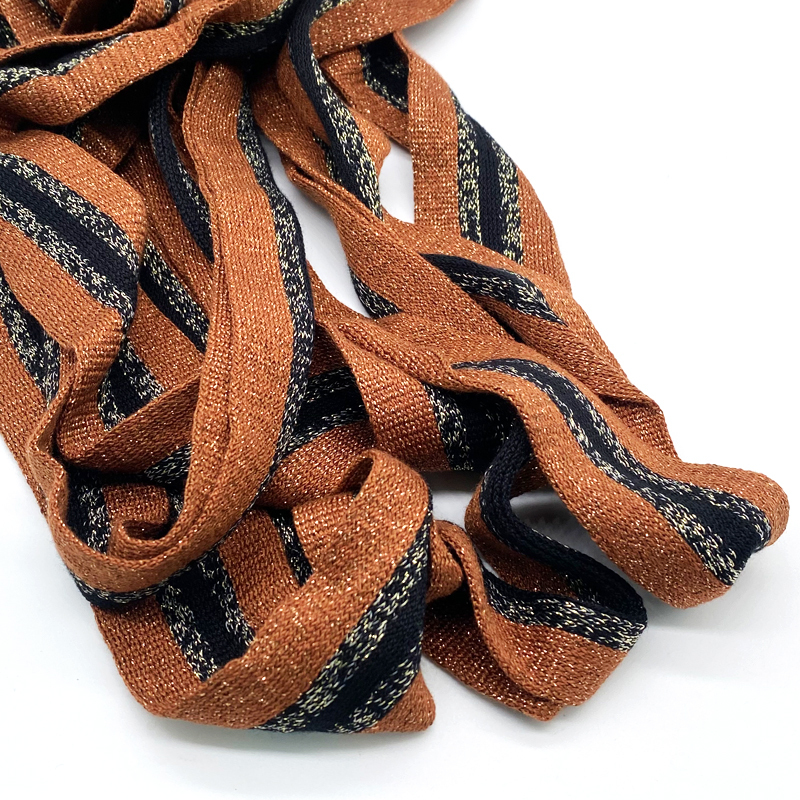 Mercerized cotton and gold and silver knitted pants with elastic ribbon side garment accessories stretch strap strap strap