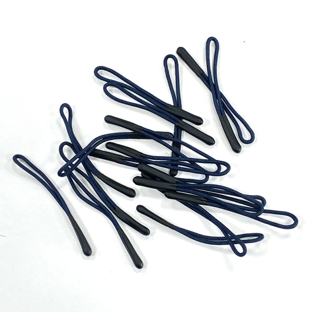 Zipper head dip glue pull rope clothing double head drop glue zipper handle outdoor clothing luggage pull tail