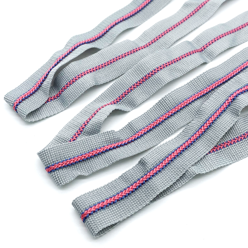 Bone ribbon knitting ribbon striped intercolored ribbon Elastic ribbon Clothing pants luggage clothing accessories belt