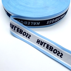 Custom Nylon Elastic Jacquard Webbing Band For Underwear Waistband Jacquard Logo Waistband