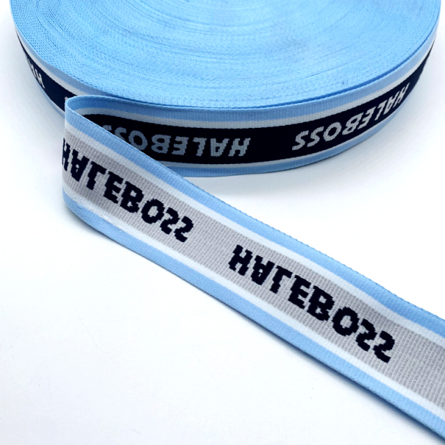 Custom Nylon Elastic Jacquard Webbing Band For Underwear Waistband Jacquard Logo Waistband