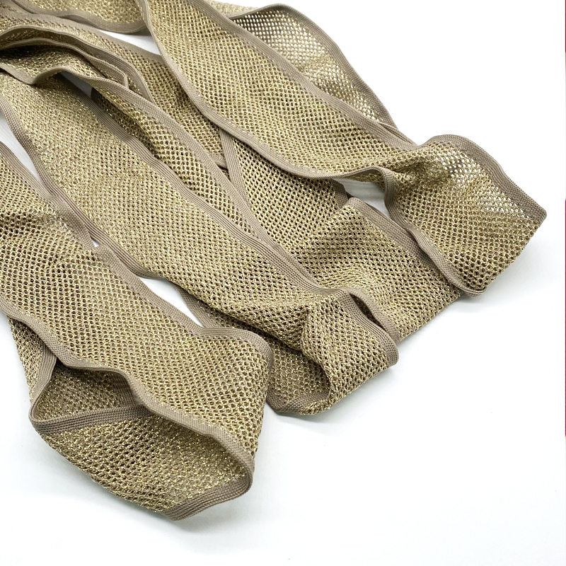 Mesh spandex elastic breathable knitted hollow mesh elastic band garment accessories