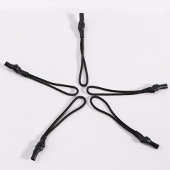Black heat shrink tube pull head rope injection molding pull tail rope bags clothing rope sleeve lanyard wholesale