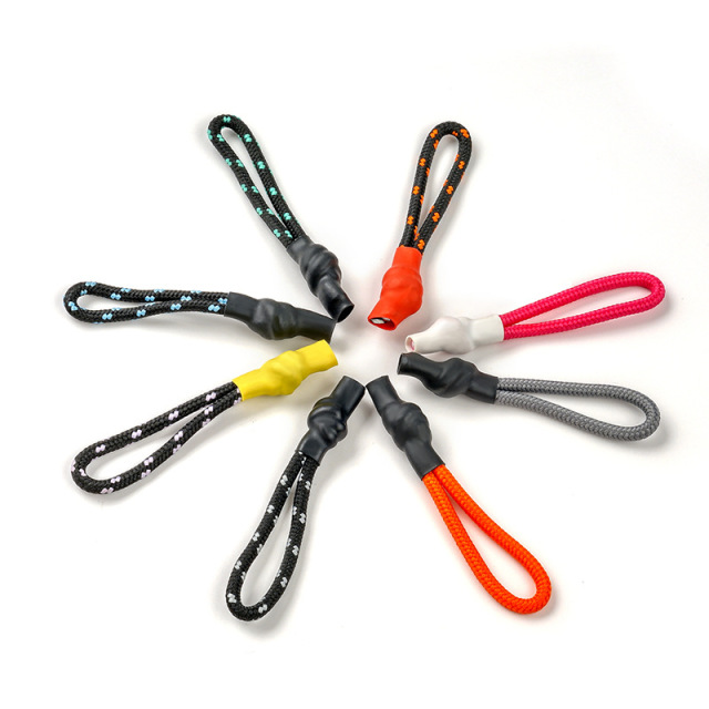 Spot wholesale PVC plastic PU injection pull-lock leather strip pull rope pull loop pull tail rope color Color rope pull head