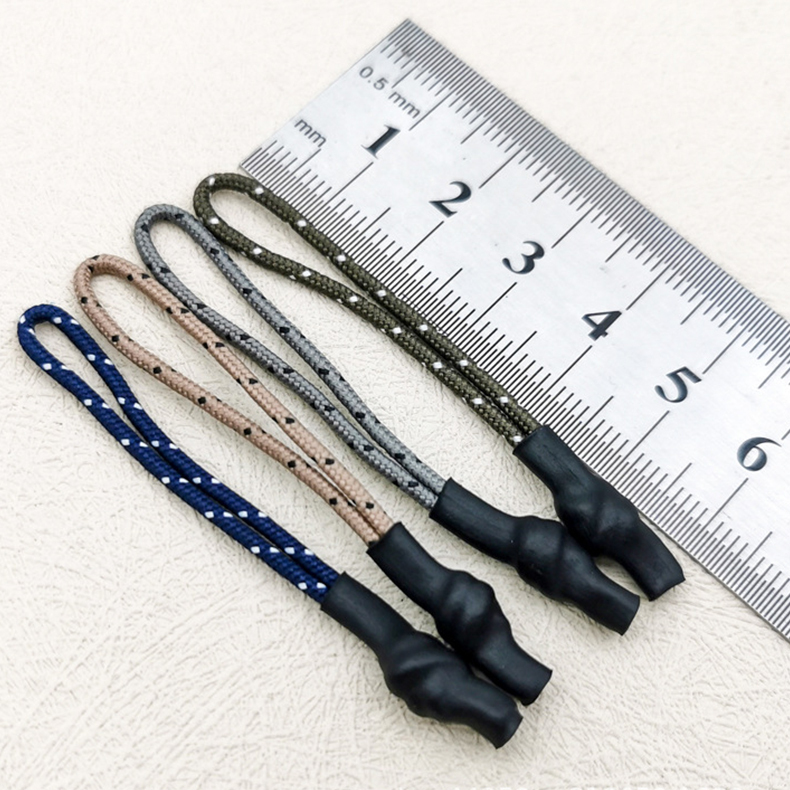 Zipper head double-head glue dip cable Drop glue zipper clothes luggage handle shoe boot pull loop outdoor clothing pull tail