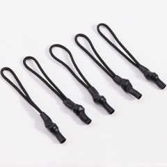 Black heat shrink tube pull head rope injection molding pull tail rope bags clothing rope sleeve lanyard wholesale