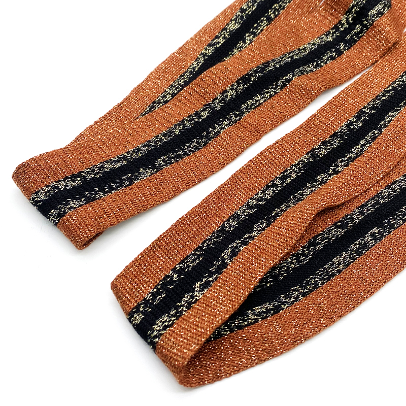 Mercerized cotton and gold and silver knitted pants with elastic ribbon side garment accessories stretch strap strap strap