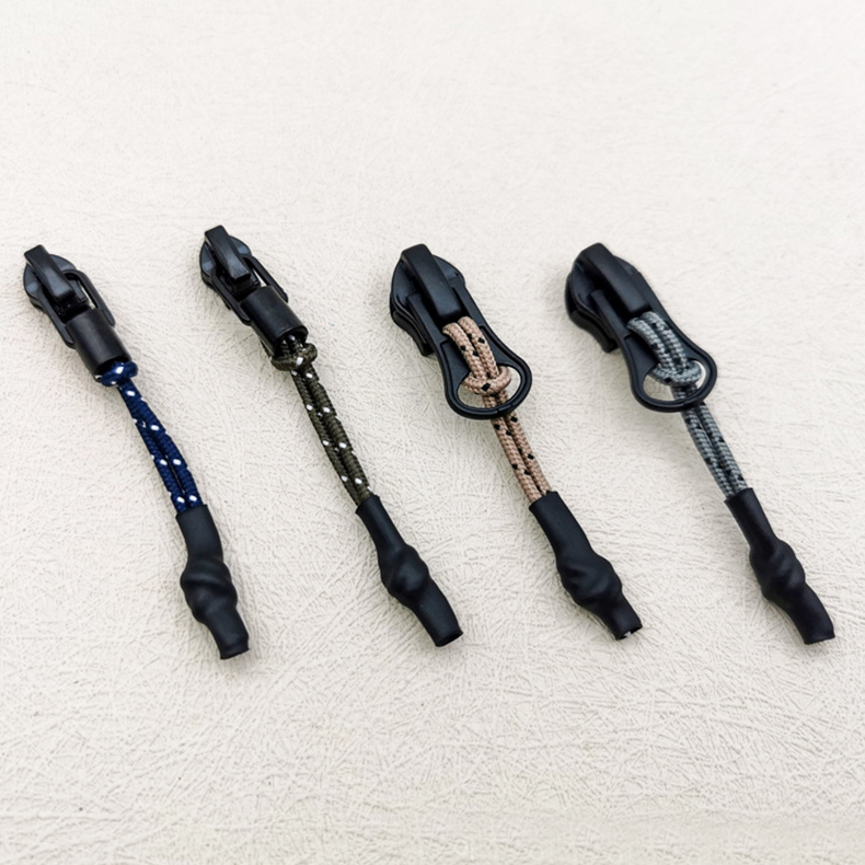 Zipper head double-head glue dip cable Drop glue zipper clothes luggage handle shoe boot pull loop outdoor clothing pull tail