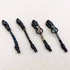 Zipper head double-head glue dip cable Drop glue zipper clothes luggage handle shoe boot pull loop outdoor clothing pull tail