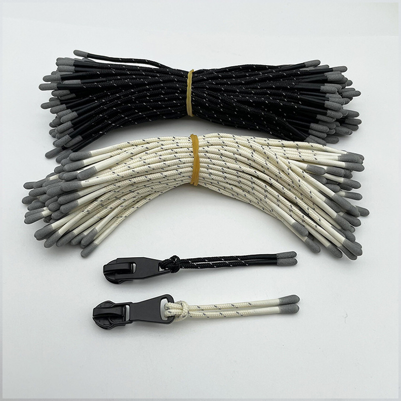 Environmentally friendly silicone zipper rope dip pull tail rope drop pull head dip pull rope pull tail material