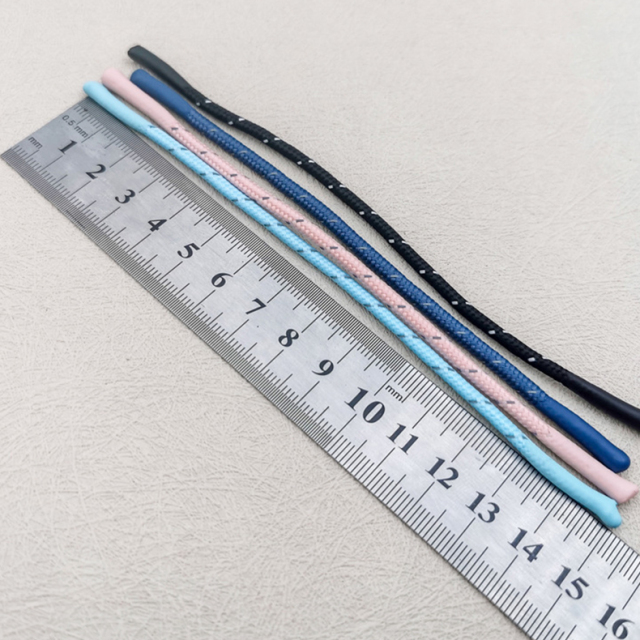 Drawstring zipper head drawtail Dip glue color jump point reflective silk double-head drawstring luggage clothing lanyard drawtail