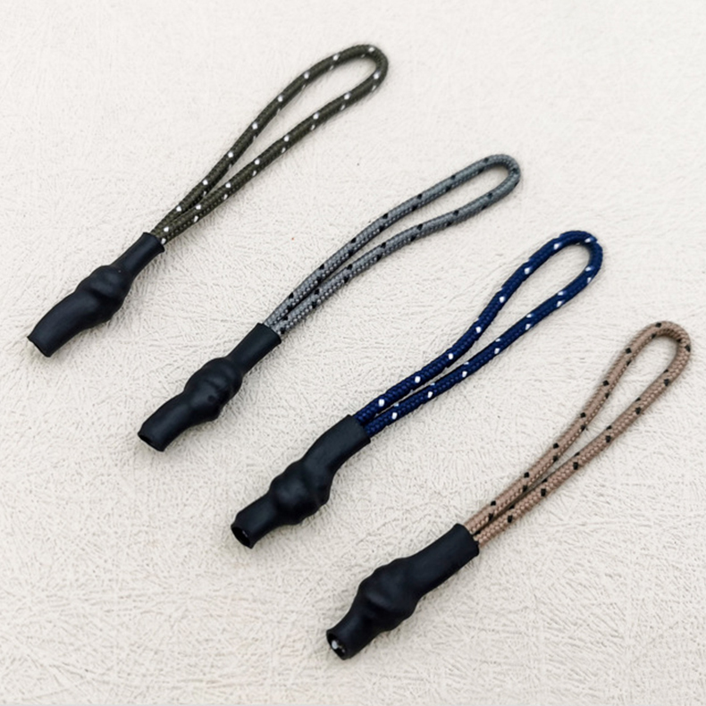Zipper head double-head glue dip cable Drop glue zipper clothes luggage handle shoe boot pull loop outdoor clothing pull tail