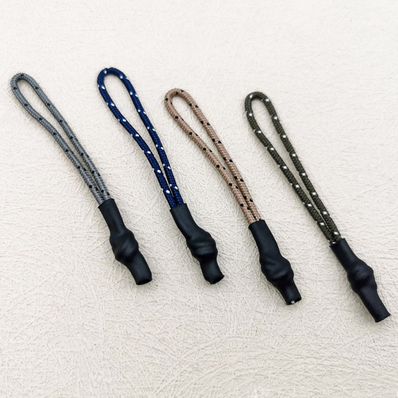 Heat shrink tube loop injection zipper head sleeve handle bag tail garment color plastic strip