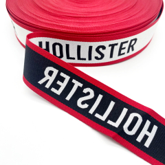 Custom Nylon Elastic Jacquard Webbing Band For Underwear Waistband Jacquard Logo Waistband