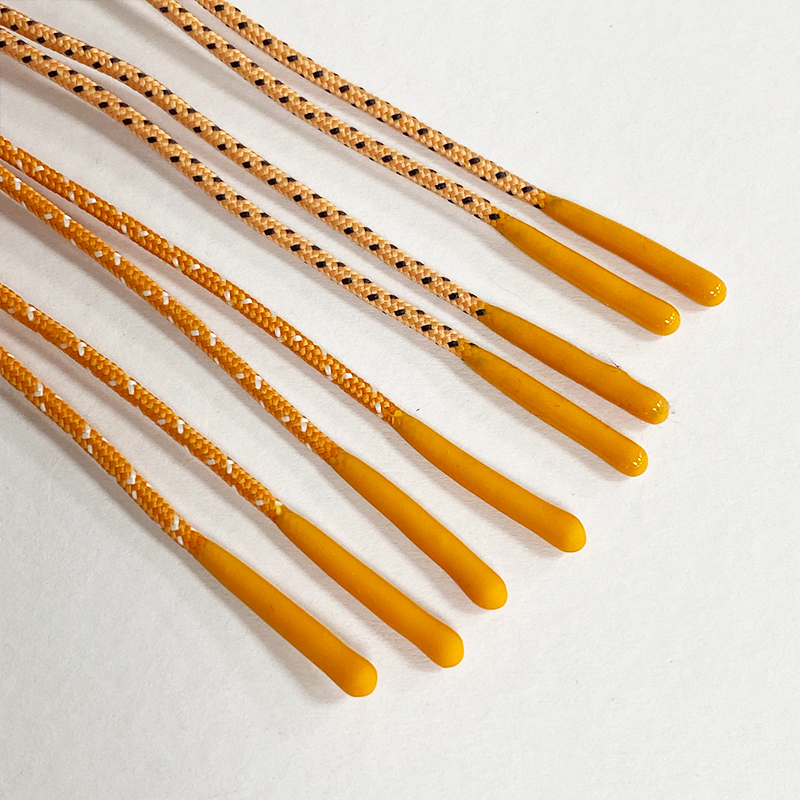 Silicone Dipping Aglet For Drawcord/Pants Polyester Lace Custom Color Sport Lace Metal Tips