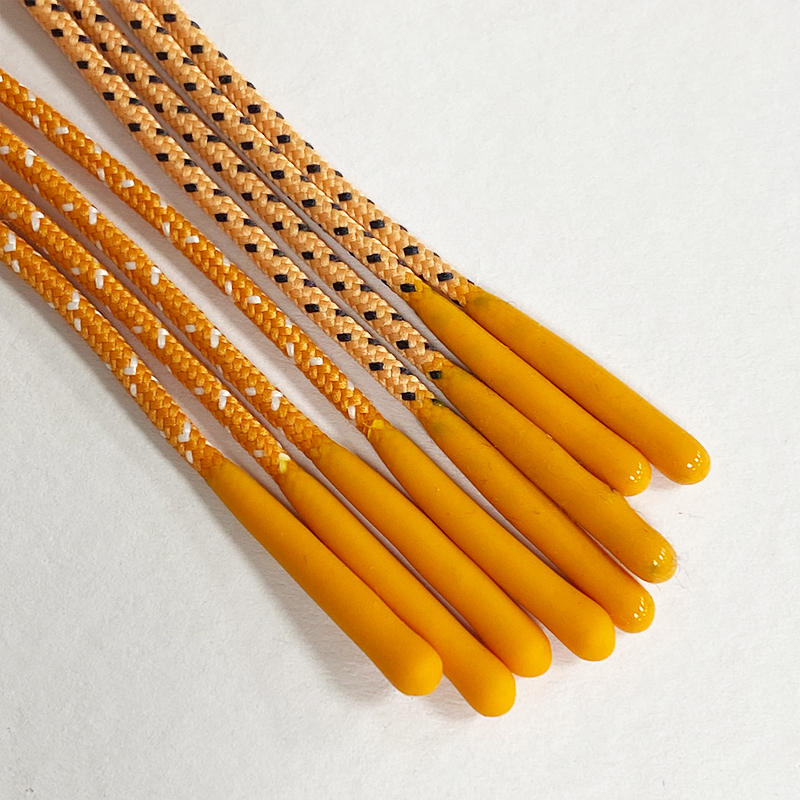 Silicone Dipping Aglet For Drawcord/Pants Polyester Lace Custom Color Sport Lace Metal Tips