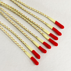 Custom thick drawstring cord silicone dipped tips drawcord fancy spotted zipper head drawstring clothing round rope