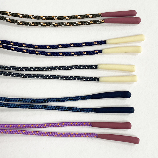 Fancy outdoors silicon rubber cord for DIY bags garments pull zipper non-elastic string rope silicone zipper pull