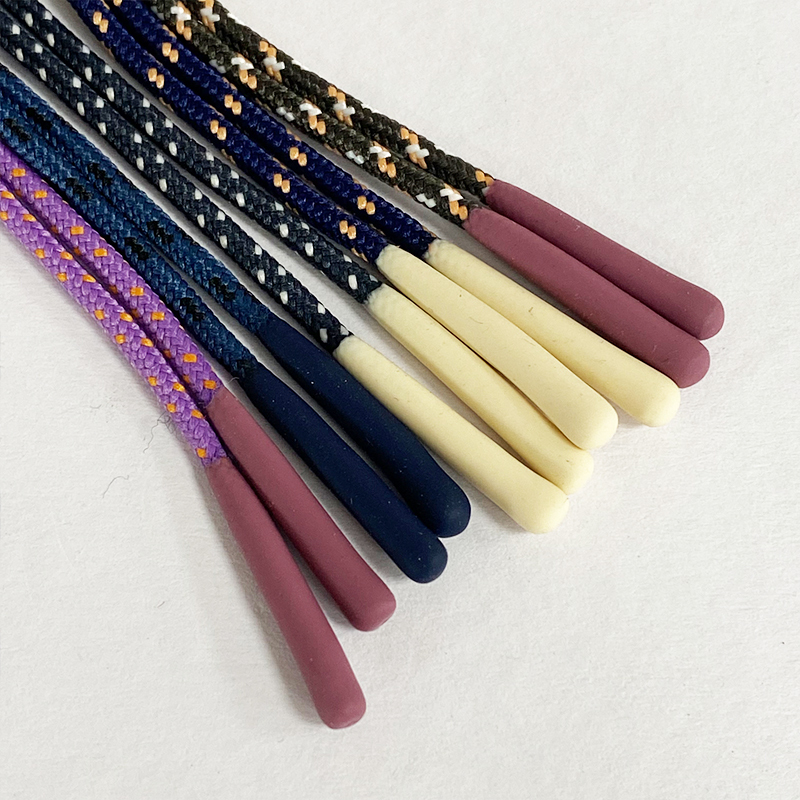 Fancy outdoors silicon rubber cord for DIY bags garments pull zipper non-elastic string rope silicone zipper pull