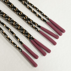 Customized Factory Polyester Hoodie Drawstring Rope Silicone Dipped Ends Cord Sweatpants Shoelaces Coated Technique Various