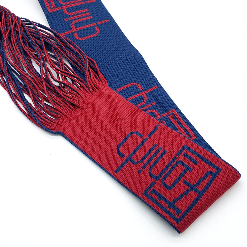 Custom Design Jacquard Polyester Webbing Tassel hat band Knitting band garment accessories polyester Scarf ribbon