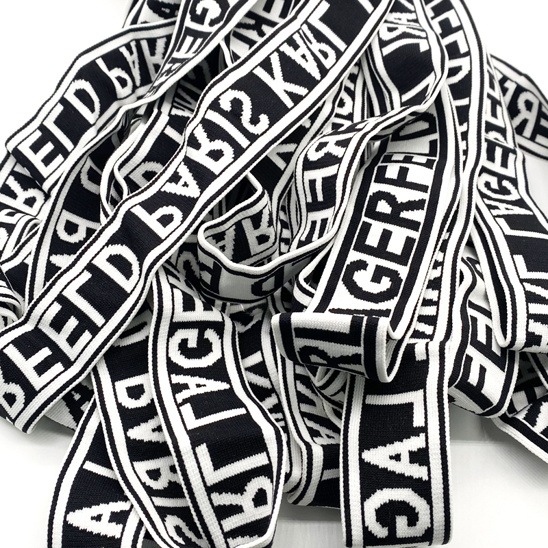Customized Letter Printing Woven shiny Jacquard Elastic Webbing Custom Elastic Waistband/boxer Elastic Band/belt Webb