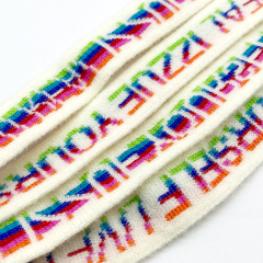 Custom Multi-Color Jacquard Designer Elastic Bands Custom Elastic Waistband & Underwear Elastic Band High Quality Webbing