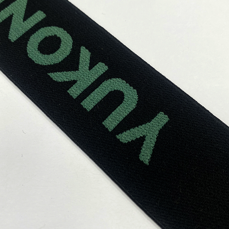 Custom nylon jacquard webber computer jacquard logo English letter clothing accessories jacquard webber