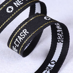 DIY Custom Logo Letter Design Elastic Waistband Stretch Elastic Band Jacquard Garment Tape For Bags Clothing Webbing