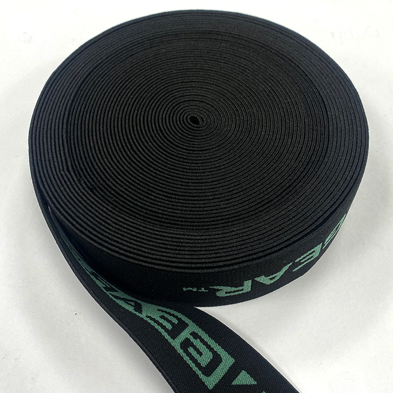 Custom nylon jacquard webber computer jacquard logo English letter clothing accessories jacquard webber