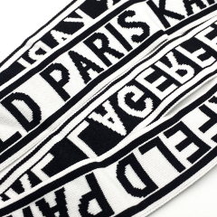 Customized Letter Printing Woven shiny Jacquard Elastic Webbing Custom Elastic Waistband/boxer Elastic Band/belt Webb