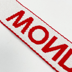 Jacquard webbing imitation nylon webbing letter webbing accessories two-sided embroidery direct sales
