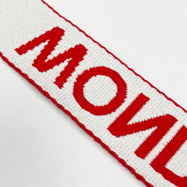 Jacquard webbing imitation nylon webbing letter webbing accessories two-sided embroidery direct sales