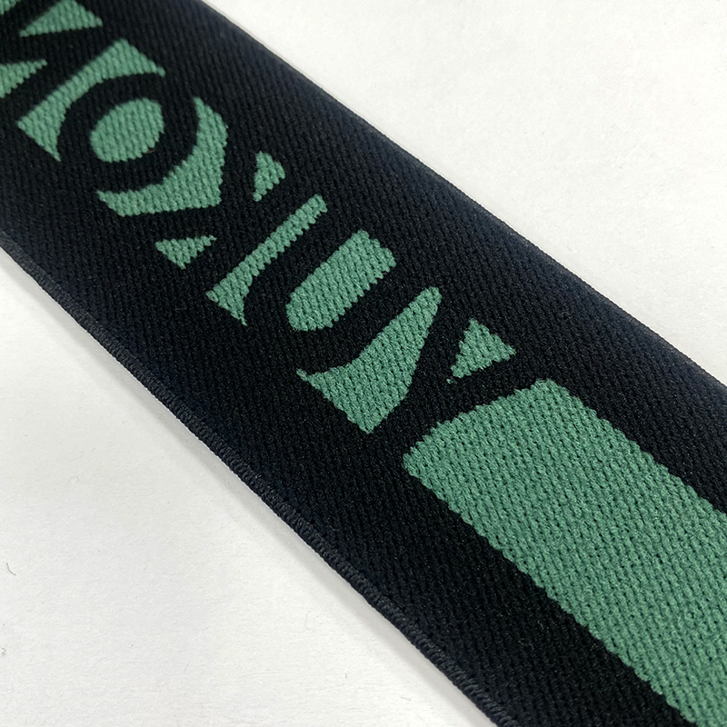 Custom nylon jacquard webber computer jacquard logo English letter clothing accessories jacquard webber