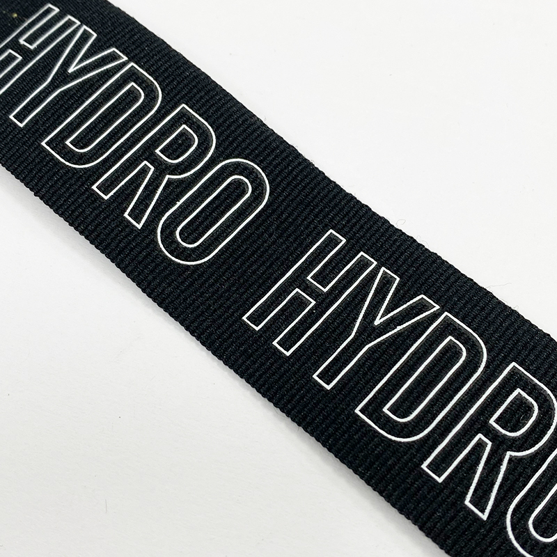 Printing ribbon Polyester letter ribbon silk thread black ribbon factory printing ribbon can be customized logo
