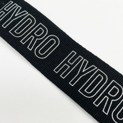 Printing ribbon Polyester letter ribbon silk thread black ribbon factory printing ribbon can be customized logo