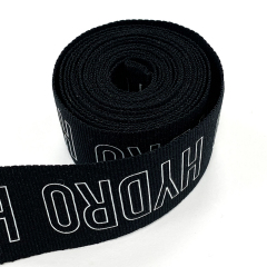 Printing ribbon Polyester letter ribbon silk thread black ribbon factory printing ribbon can be customized logo